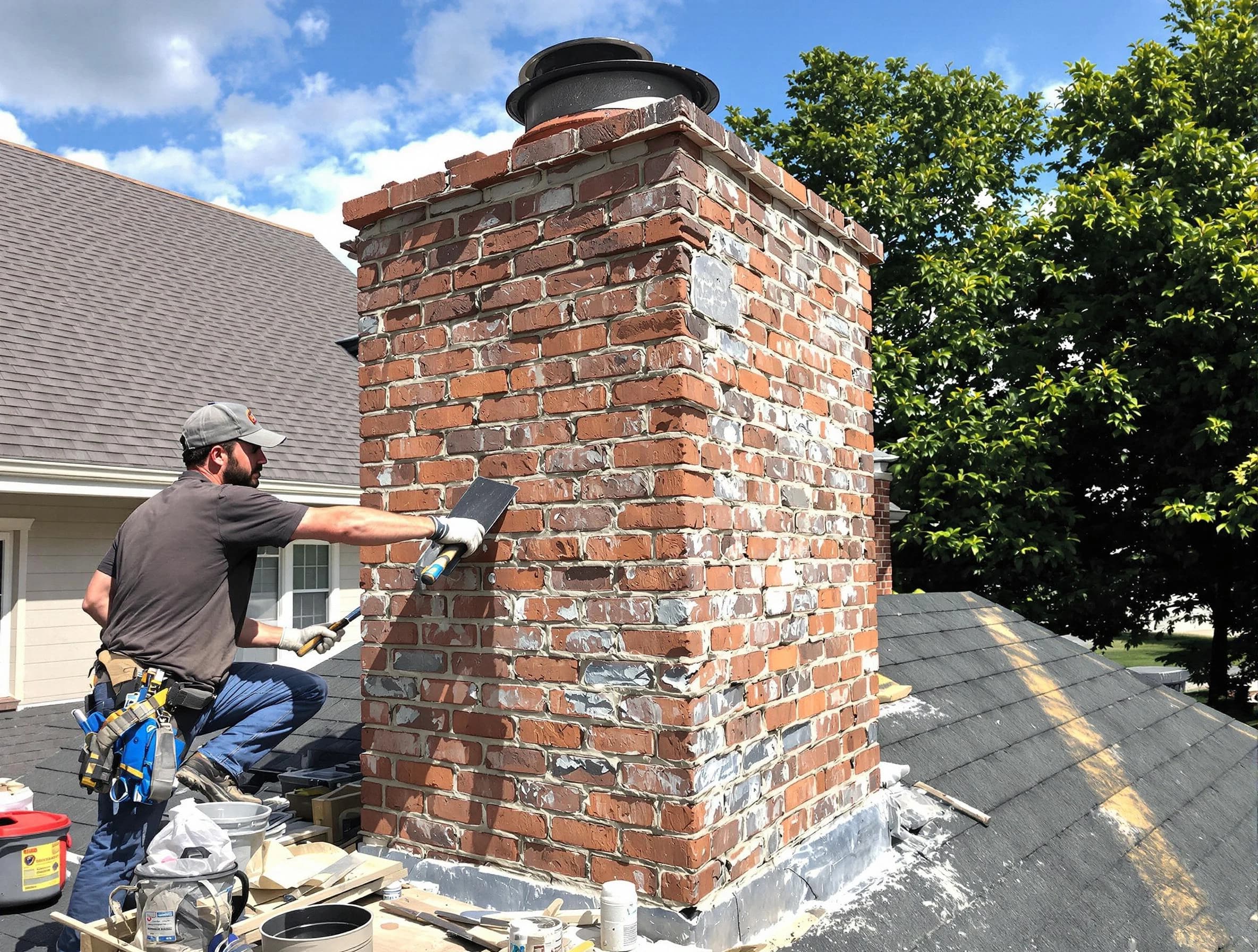 Completed chimney rebuild by Cranberry Chimney Sweep in Cranberry, PA