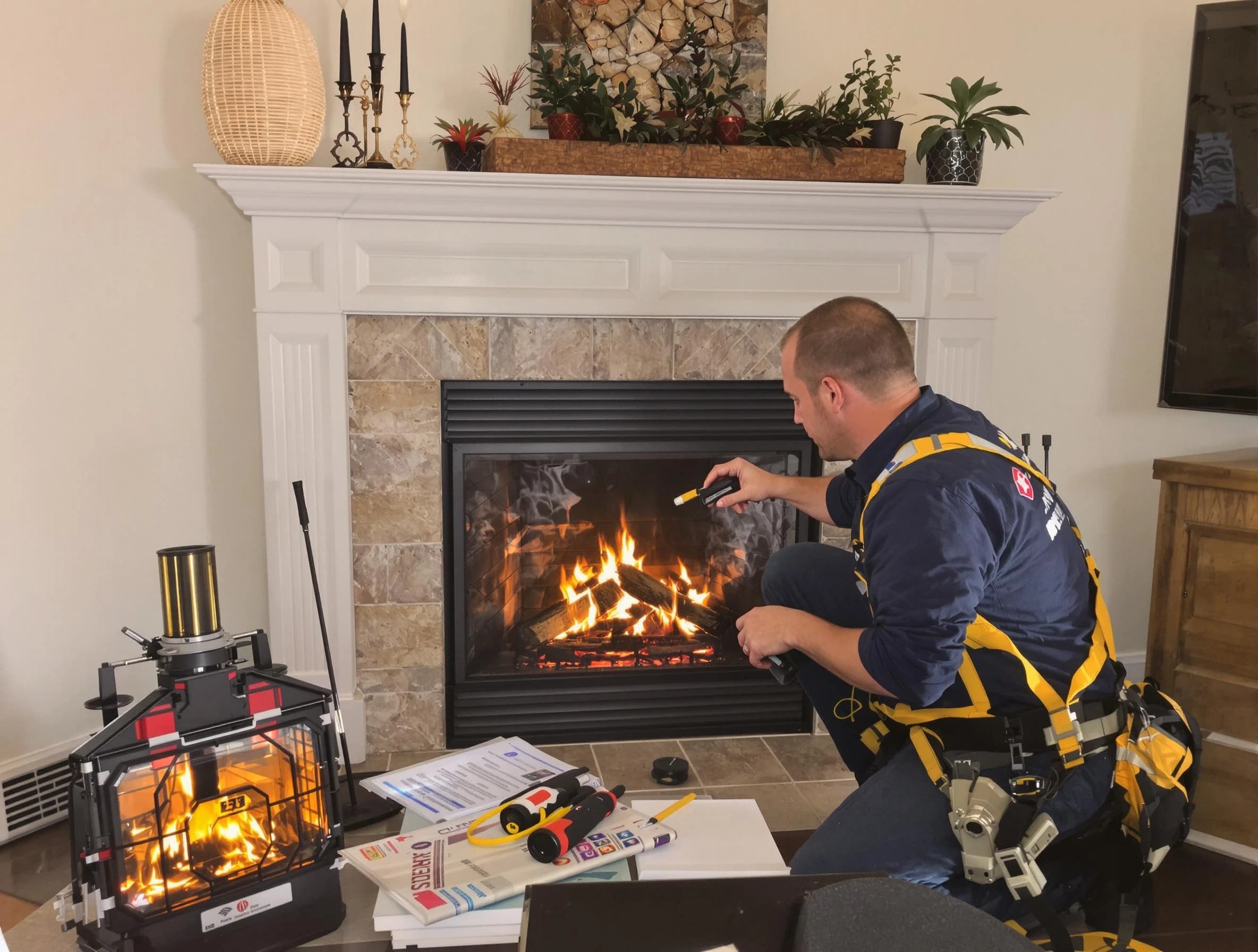 Safety-focused fireplace inspection by Cranberry Chimney Sweep in Cranberry, PA