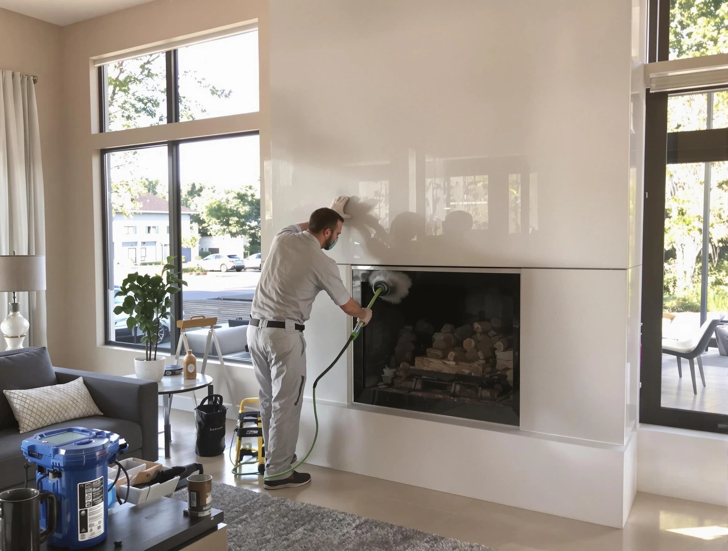 Cranberry Chimney Sweep performing thorough soot removal in Cranberry, PA