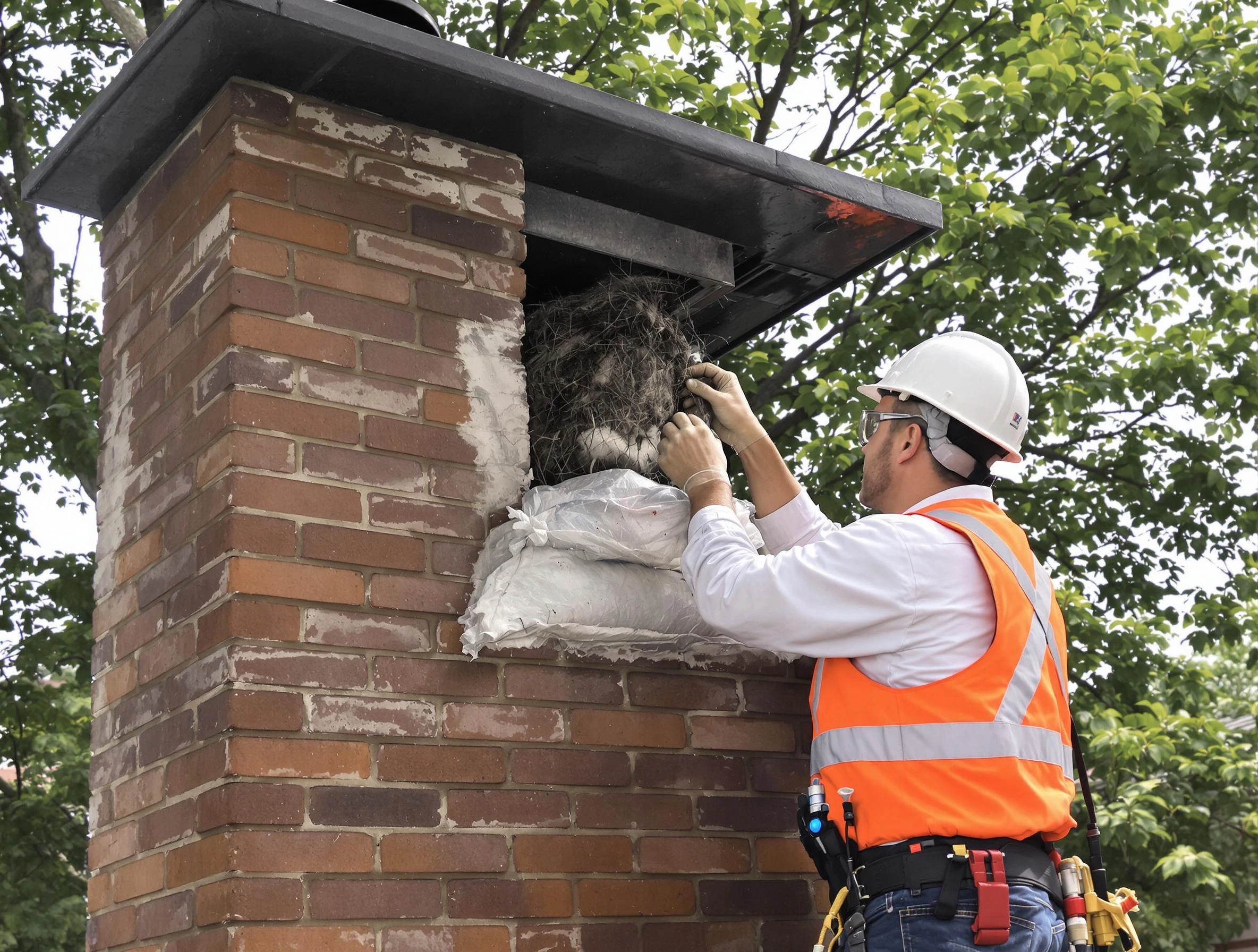 Humane removal of debris and animals by Cranberry Chimney Sweep in Cranberry, PA