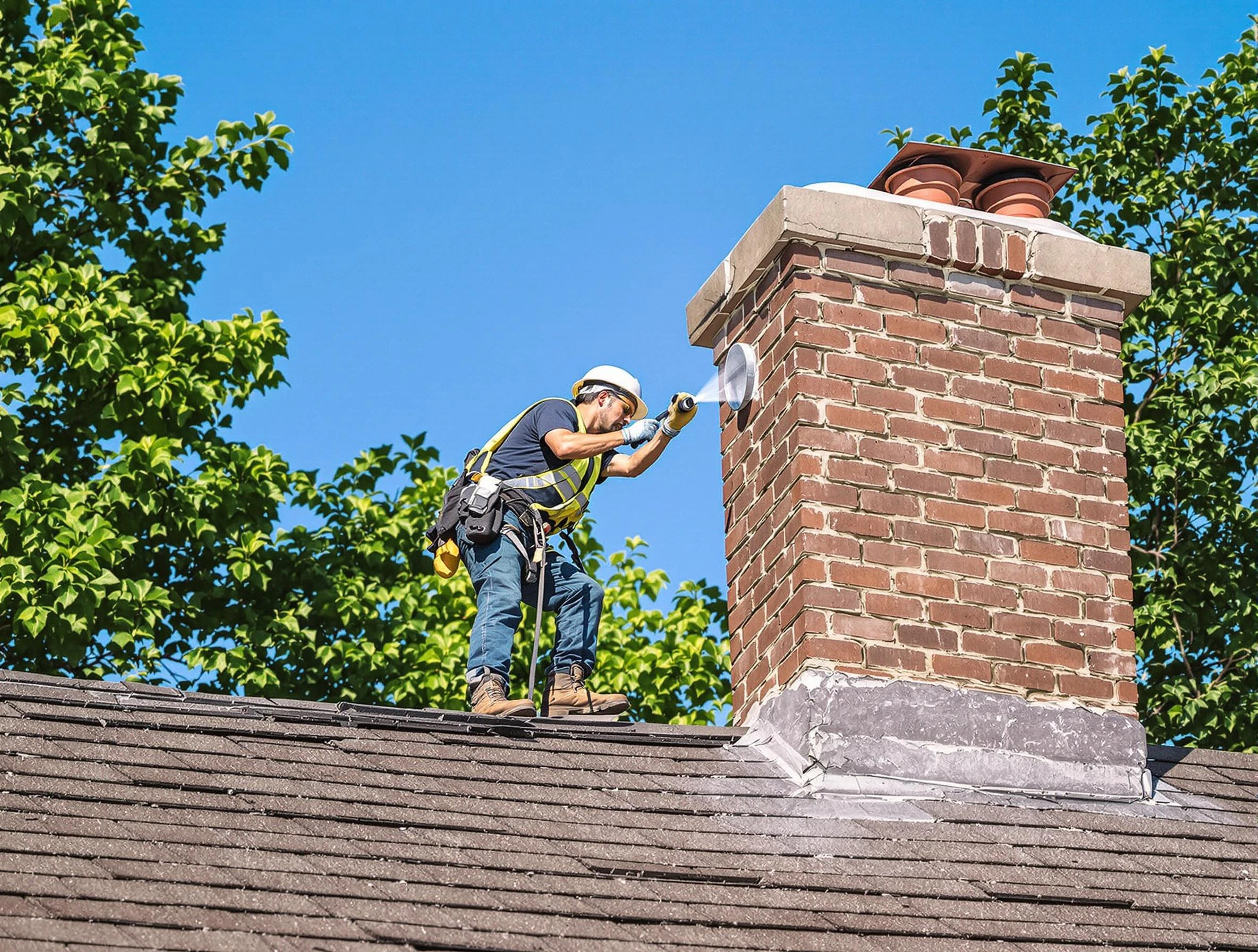 Cranberry Chimney Sweep performing an inspection with advanced tools in Cranberry, PA
