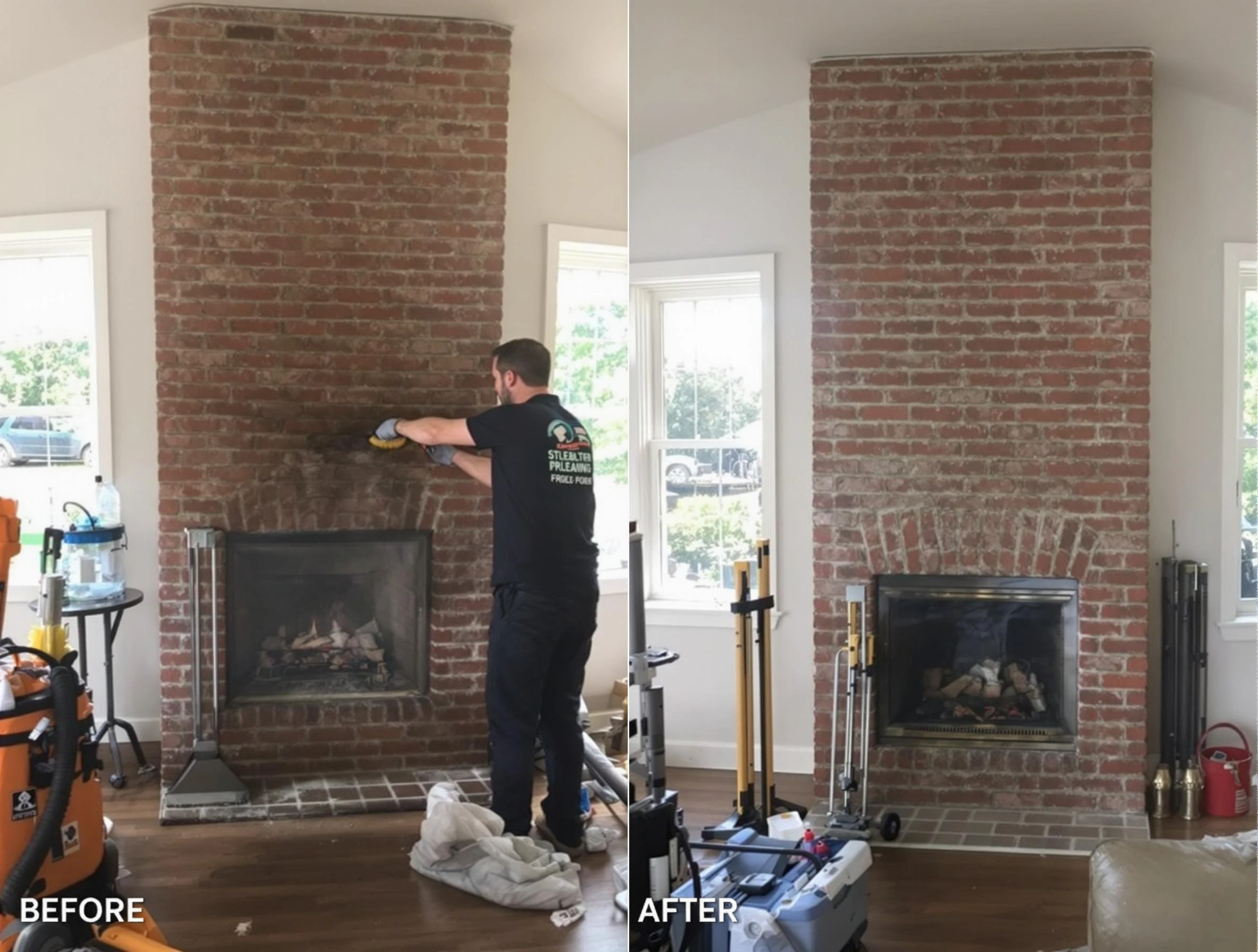 Finished chimney sweeping service by Cranberry Chimney Sweep in Cranberry, PA